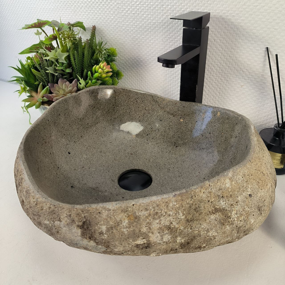 Раковина из речного камня RS-65418 43*41*14 0861