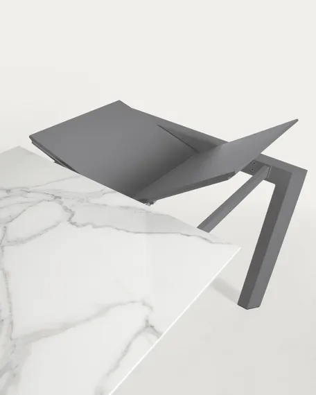 Стол Atta 140 (200) x90 антрацит, керамика