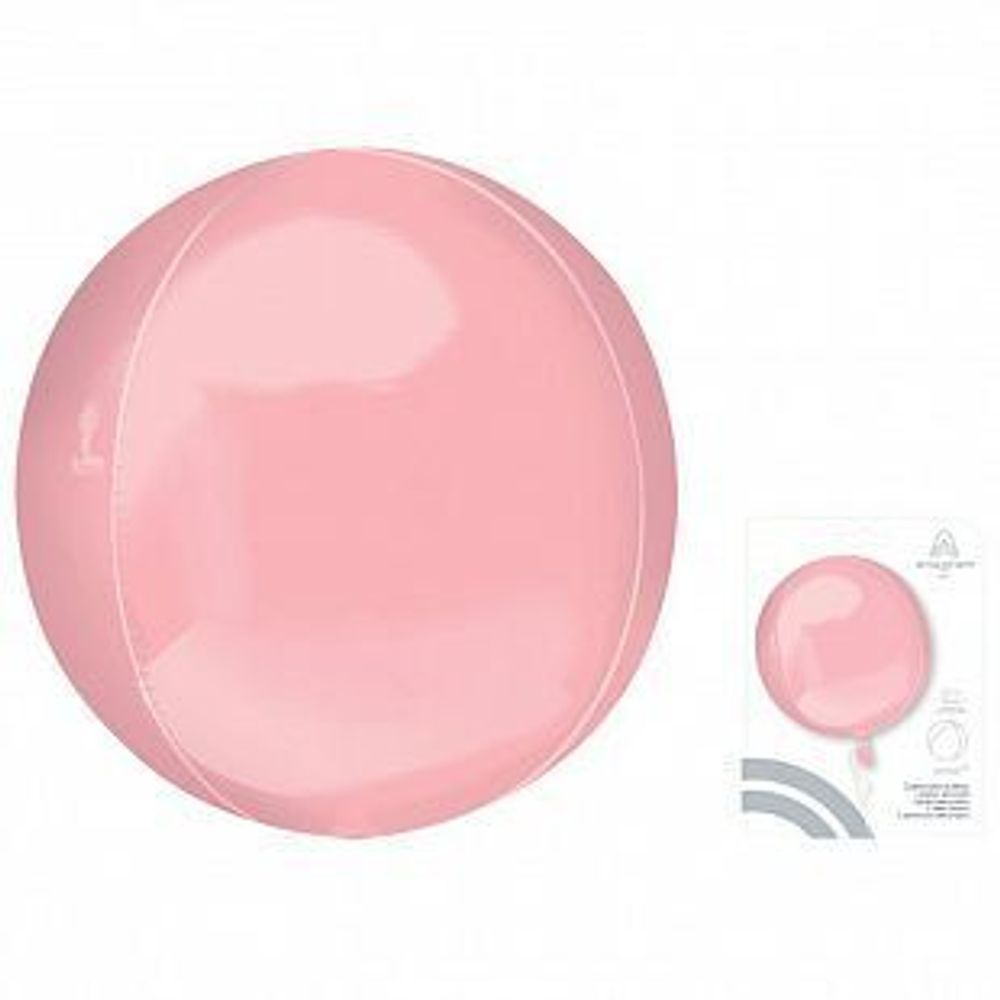 А 3D СФЕРА Б/РИС 16&quot; Пастель Pink нежно розовый