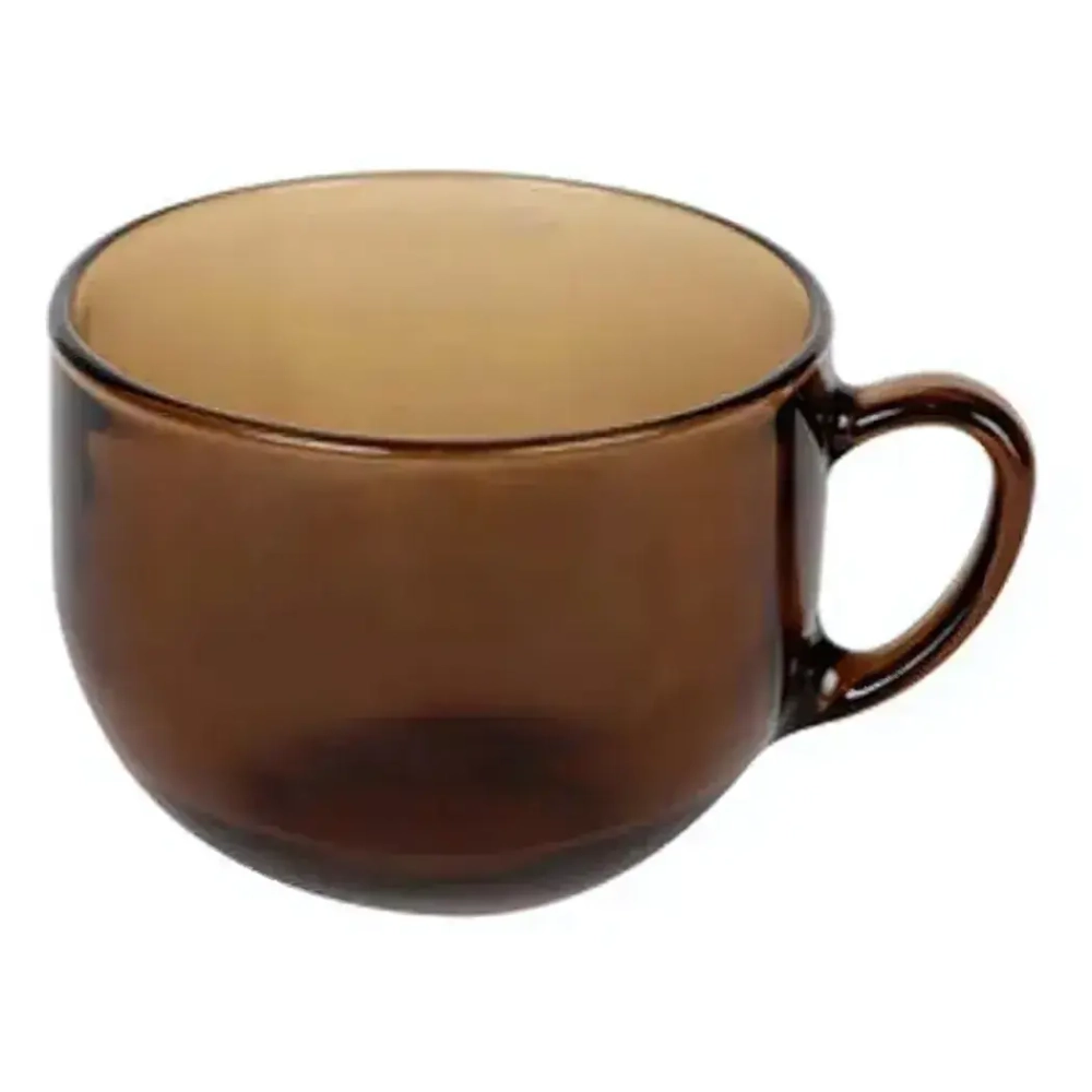 БУЛЬОННИЦА 670 МЛ С РУЧКОЙ 'GIGANTESCA' ДЫМКА