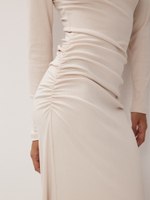 Платье вечернее праздничное длинное с драпировкой