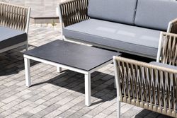 "Касабланка" лаунж-зона плетеная из роупа 4-местная, цвет серый