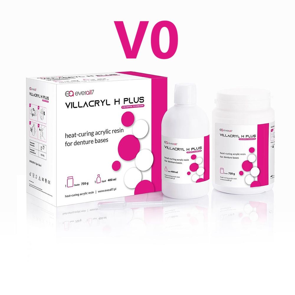 --- Villacryl H Plus цвет V0 (750гр.+400мл.) Виллакрил Аш Плюс, для изготовления протезов горячей полимеризации
