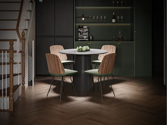 Стол обеденный Lagom D 100 см (черный)