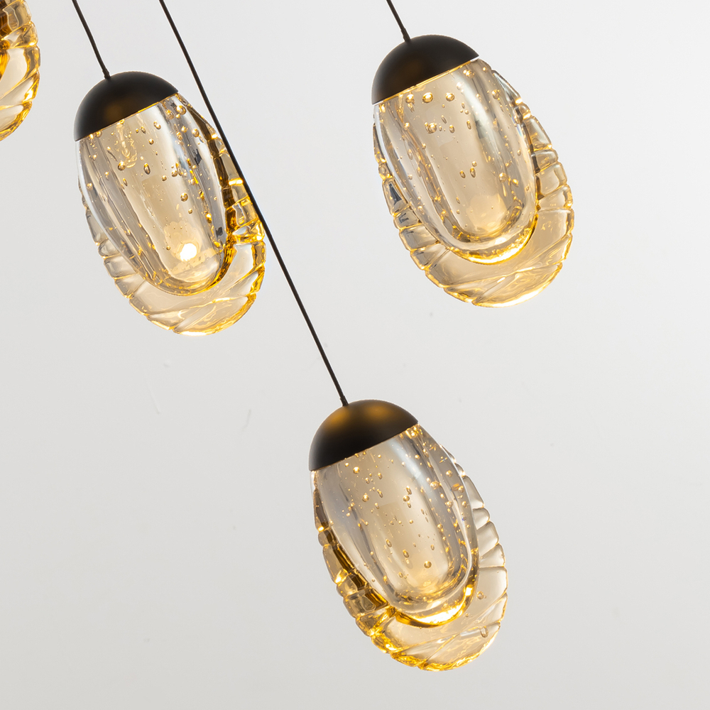 Подвесной светильник MD25090022-5B matt black/champagne