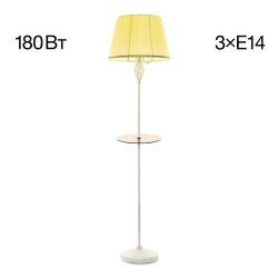 Citilux Вена CL402923T Торшер патина со столиком и кремовым абажуром