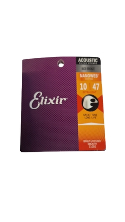 Струны Elixir 11002 NANOWEB Bronze 80/20
