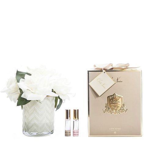 Букет роз цвета шампань в вазе "ёлочка", Cote Noire