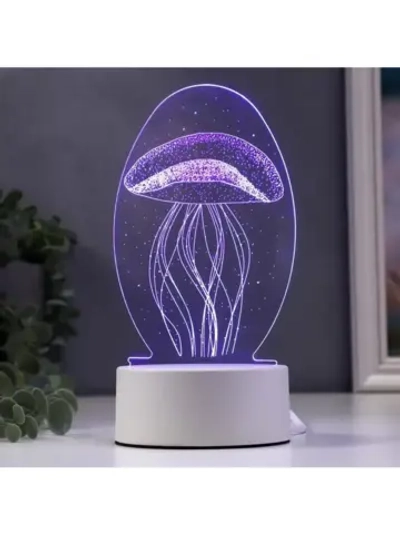 Светильник «Медуза» LED RGB от сети 9.5×10×21.5 см RISALUX