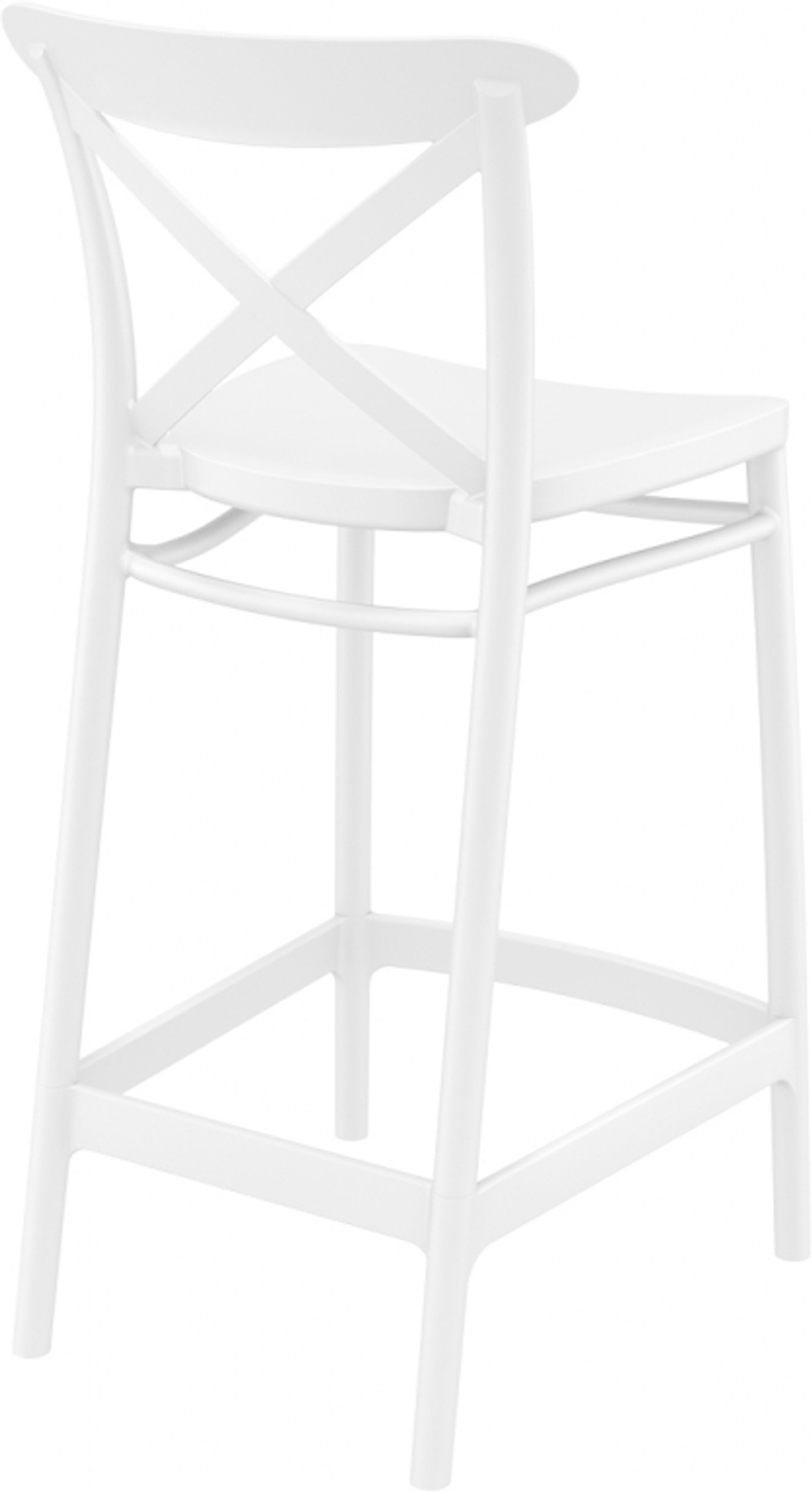 Стул пластиковый полубарный Siesta Contract Cross Bar 65, белый