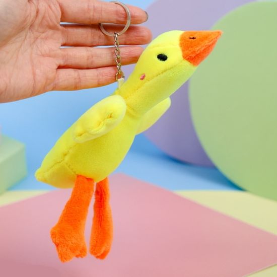 Мягкий брелок Гусь желтый, 15см