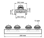 BIS RapidRail Соединитель профиля U-образный WM0-35 200мм