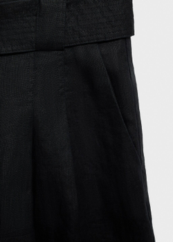 Льняные бермуды с поясом