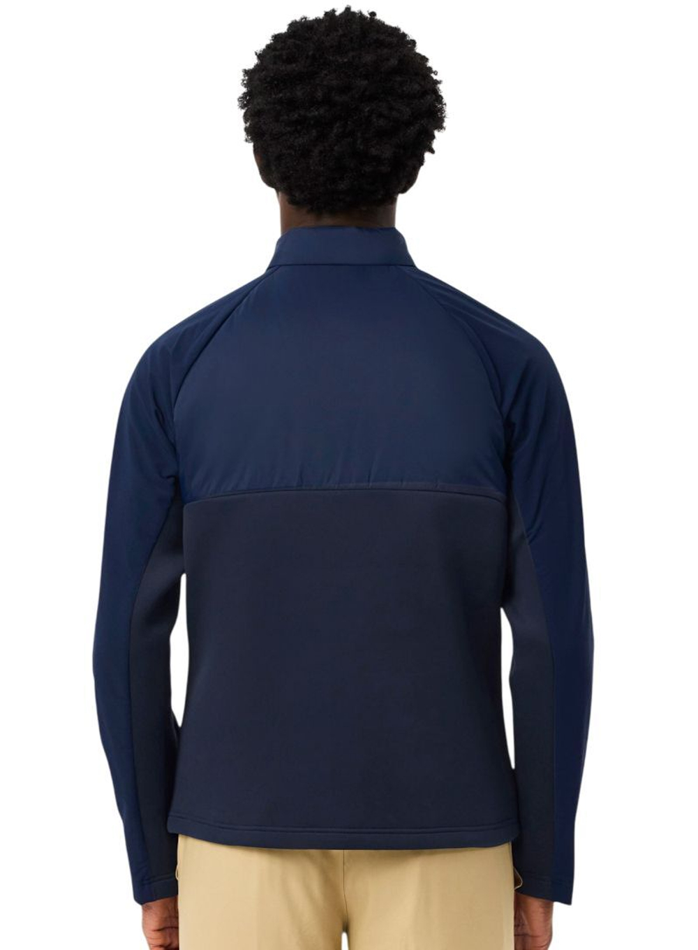 Мужская теннисная куртка Lacoste High-Neck Quilted Sport - navy blue