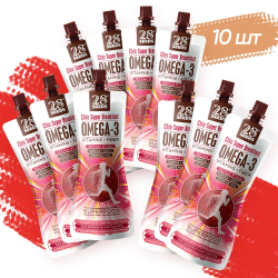 Супер-завтрак быстрый, смузи без сахара Чиа Омега-3 Лесные ягоды 28SEEDS 10 шт, 220 мл, омега 6, клетчатка, протеин, пюре фруктовое