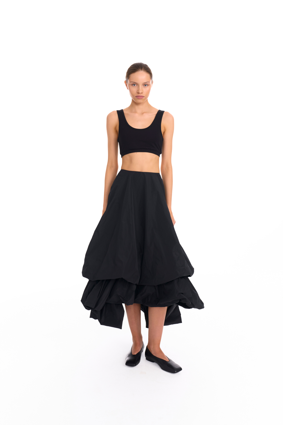 Двойная юбка-баллон из тафты