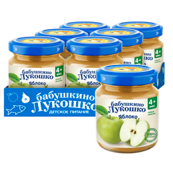 Пюре Бабушкино Лукошко Яблоко с 4 месяцев 100г