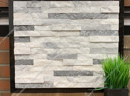 Натуральный камень Кварцит бело-серый Pharaon 150x600x10-20 Классик