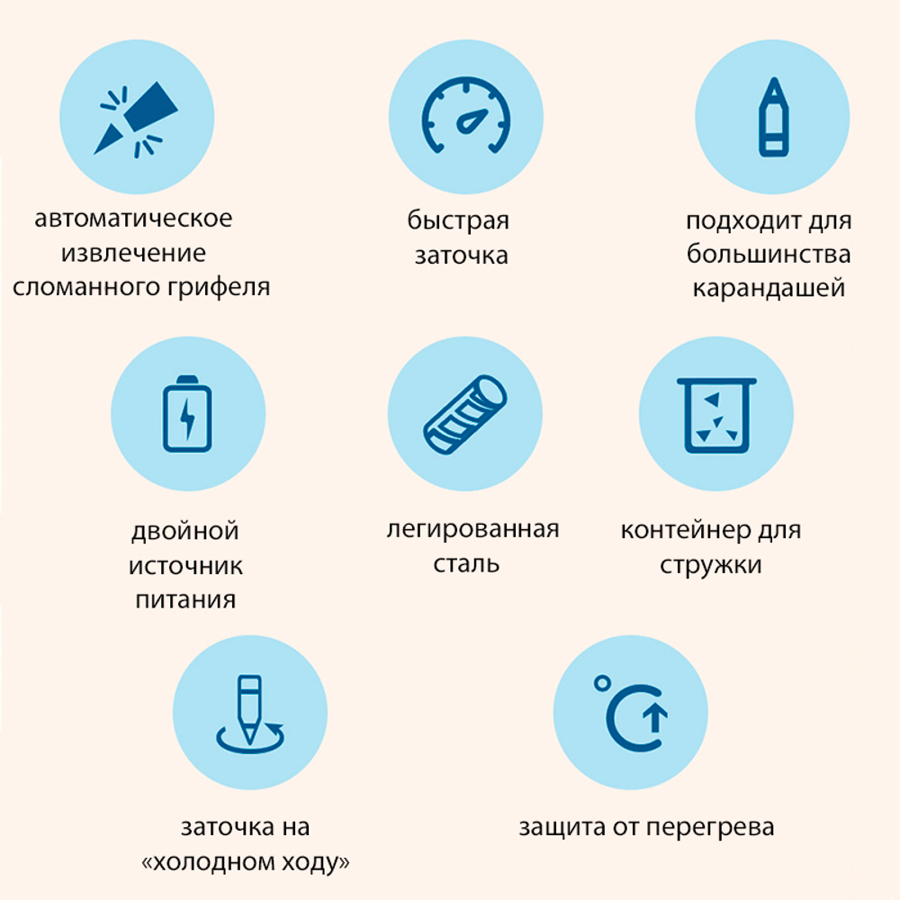 Точилка DELI "VA5" электрическая, с контейнером, черная