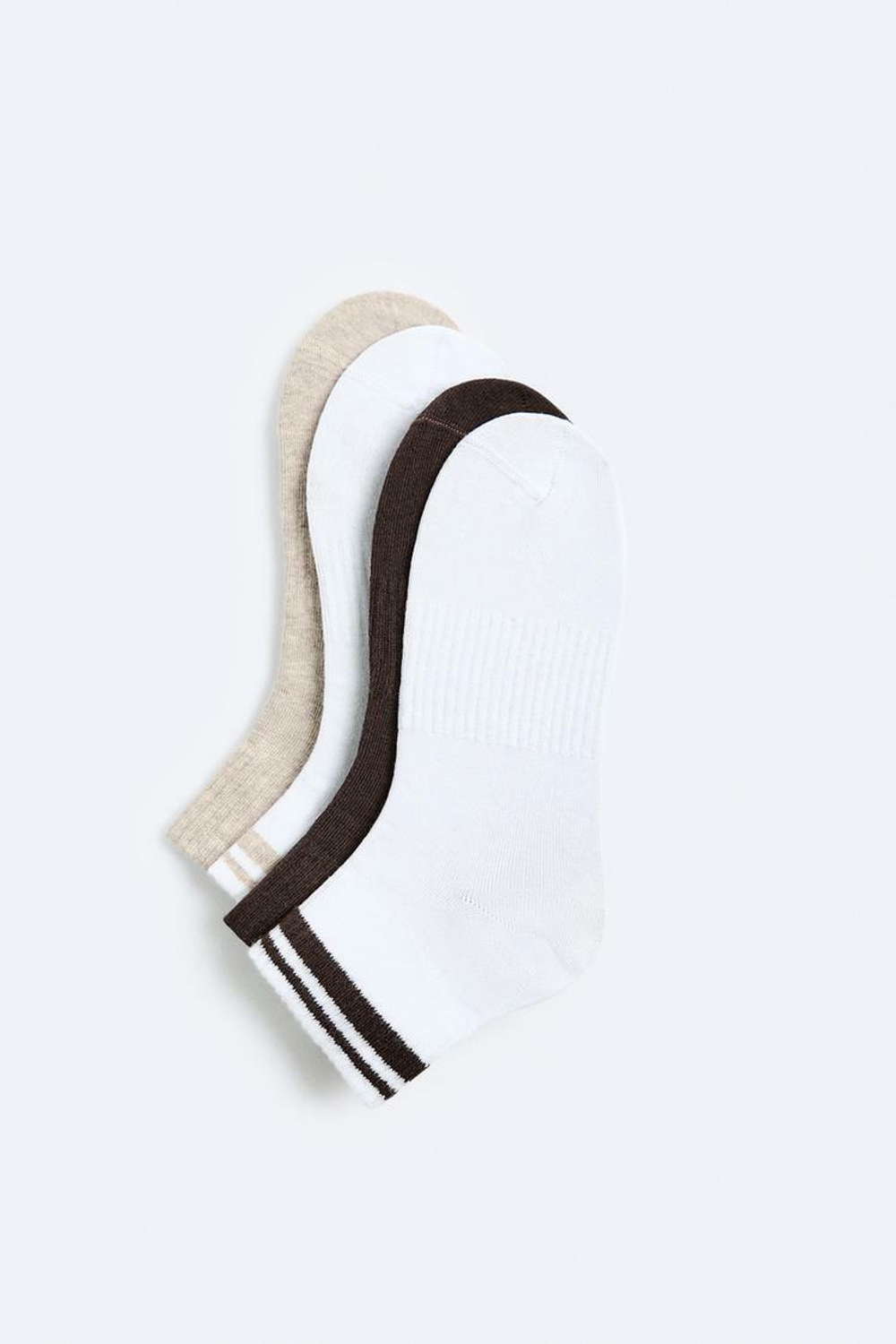 ZARA УПАКОВКА ИЗ 4 НОСКОВ ДЛЯ ЛОДЫЖЕК, КОРИЧНЕВЫЙ