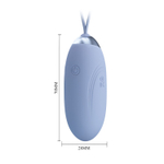 Голубое виброяйцо Jenny с пультом ДУ (Цвет: голубой)