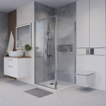 Боковая стенка Niagara Nova NG-CH80-34 (80х195) хром,стекло шиншилла,1 место