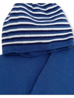 Детская шапка с шарфом для мальчика на весну и осень