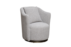 Кресло Верона(Verona) вращающееся, букле серый Orso-SER/бронза 70x77x80см Garda Decor