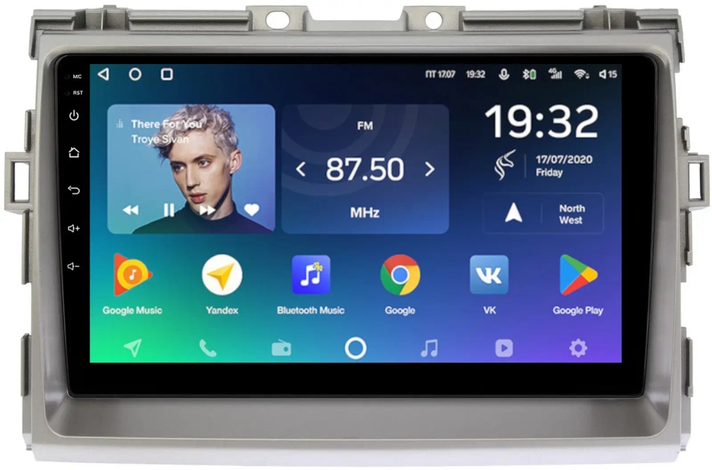 Магнитола для Toyota Estima 3 2006-2016 (без 360, рамка серая 9) - Teyes SPRO+ на Android 10, ТОП процессор, 4Гб+32Гб, 4G SIM-слот