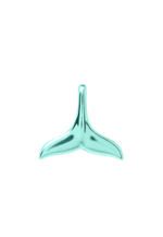 Подвеска из серебра "Хвост кита" голубая