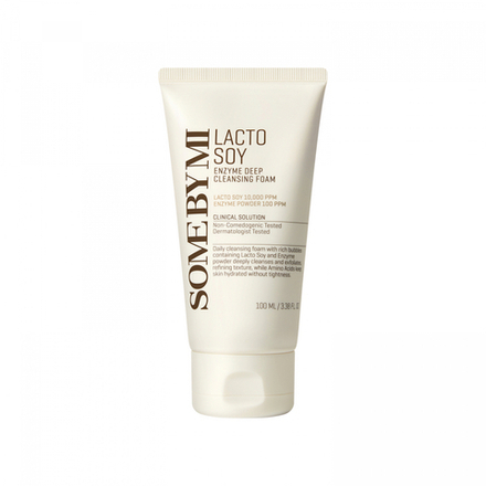 SOME BY MI LACTOSOY EYZYME DEEP CLEANSING FOAM Глубокоочищающая энзимная пенка для умывания с лактобактериями и ферментом соевого молока 100мл