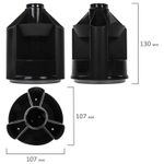 Подставка-органайзер BRAUBERG MINI 10 отделений вращающаяся 107х107х130 мм черная 2380 (5 штук в упаковке)