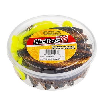 Виброхвост несъедоб. Trofey 5.5'/14см Black Sparkles LT 20шт. (HS-25/1-033-N-20) Helios