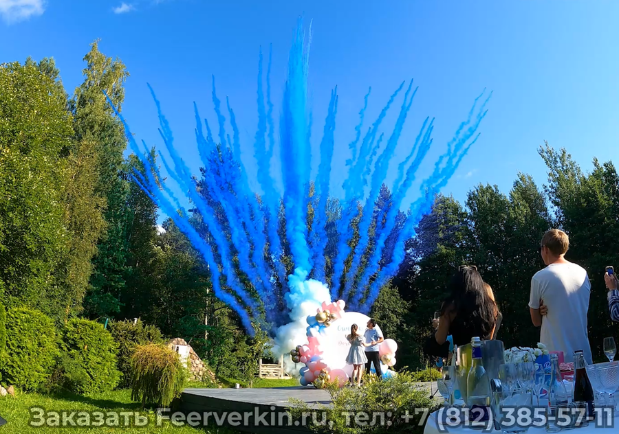 Как сделать объявление о поле ребёнка незабываемым с помощью фейерверков из цветного дыма