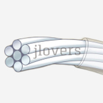 Японский ювелирный тросик SakuLux 7 диаметр 0,6мм, цвет "Жемчужное серебро"