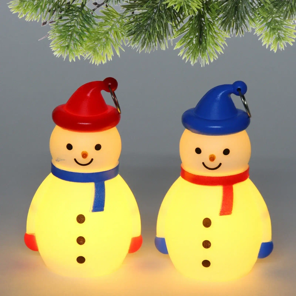 Сувенир с подсветкой «Снеговичок в колпачке», микс