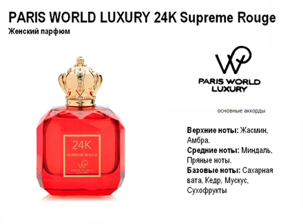 PARIS WORLD LUXURY 24K Supreme Rouge