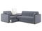 Диван угловой с Баром Неаполь 1,2 - Velutto 32 серый/ коричневая накладка