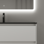 Тумба подвесная под раковину Sancos Cento, белый глянец 990х450х500