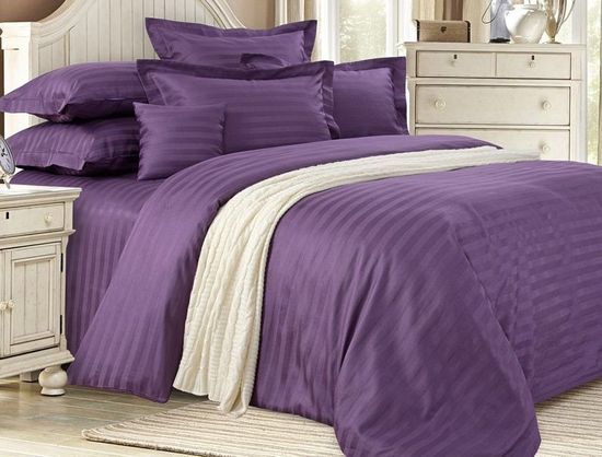 Евро комплект постельного белья Вечерний раут (Королева) Страйп-сатин