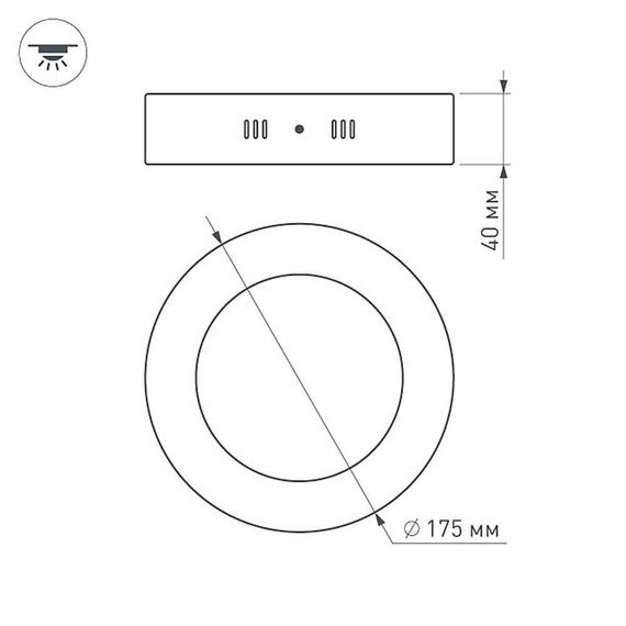 Потолочный светодиодный светильник Arlight SP-R175-12W Day White 019553