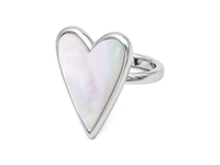 Кольцо "Сердце" 24мм, с перламутром