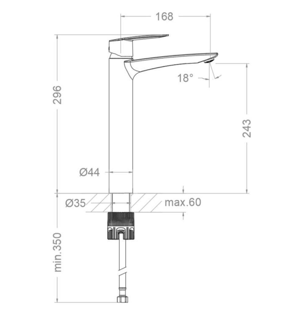 Встраиваемый смеситель для душа на 2 выхода с тропическим и ручным душем CIVIC K5115122