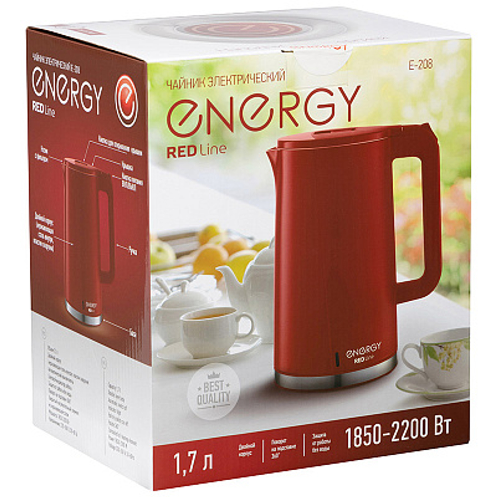 Чайник ENERGY-208 1,7л красный