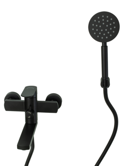 30304-C Смес. од. из НЕРЖ. для ванны кор.(ЧЕРНЫЙ) HANSEN  (12/1шт)