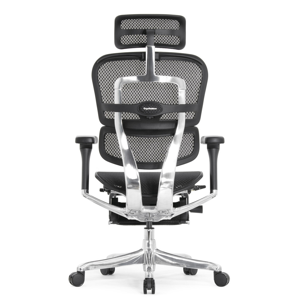 Кресло FALTO Ergohuman Elite 2 с подножкой ( чёрный каркас /сетка чёрный T-168-B1 Black )