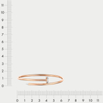 Жесткий браслет из розового золота 585 пробы для женщин с фианитами (арт. Бр5061)