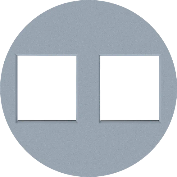 Donel D16 матовый серый накладка 2-я для розеток RJ45,TV,SAT,HDMI
