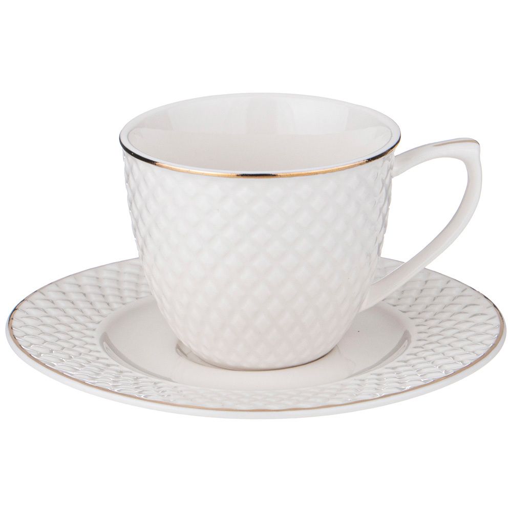 КОФЕЙНЫЙ НАБОР LEFARD "ДИАМАНД ГОЛД" НА 6 ПЕР. 12 ПР. 90 МЛ (КОР=12НАБ.)