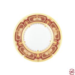 Набор тарелок Falkenporzellan Donna bordeaux gold 17 см(6 шт)